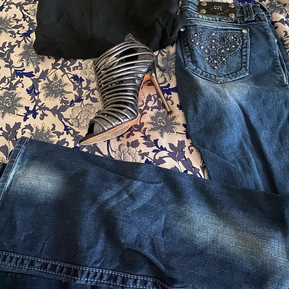 Vintage Low Rise Dark Wash Bootcut Miss Me Jeans